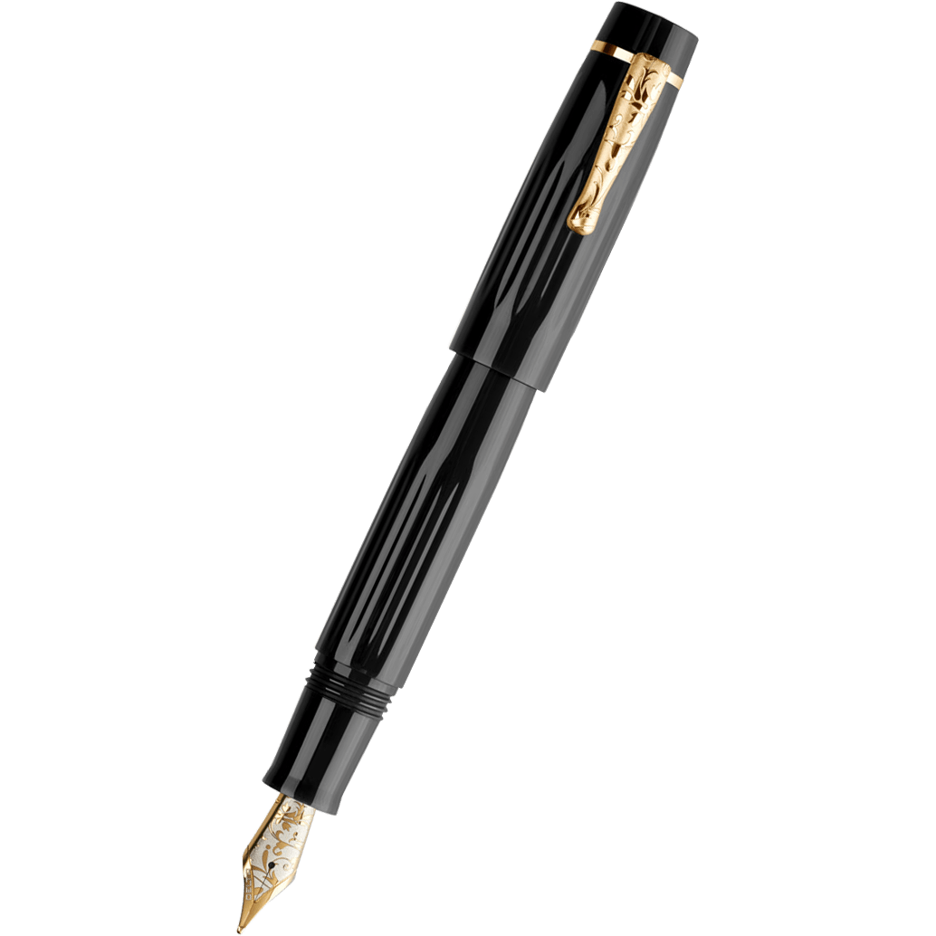 Delta Bio+16 Fountain Pen - Nera - "KP" 8 14Kt Gold Nib - Pen Boutique Ltd
