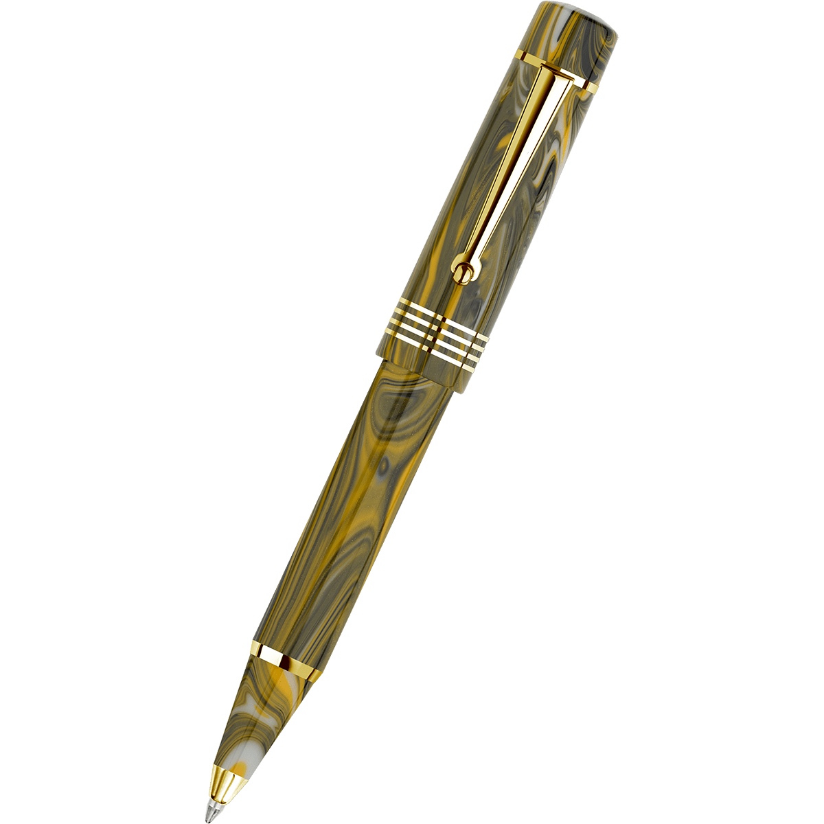 Delta Neo Gallery Ballpoint Pen - Marigold - Gold Trim (Numbered Edition) - Pen Boutique Ltd