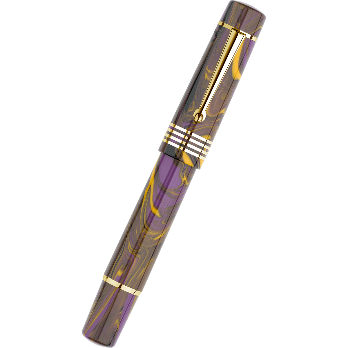 Delta Neo Gallery Fountain Pen - Iris - Gold Trim (Numbered Edition) - Pen Boutique Ltd