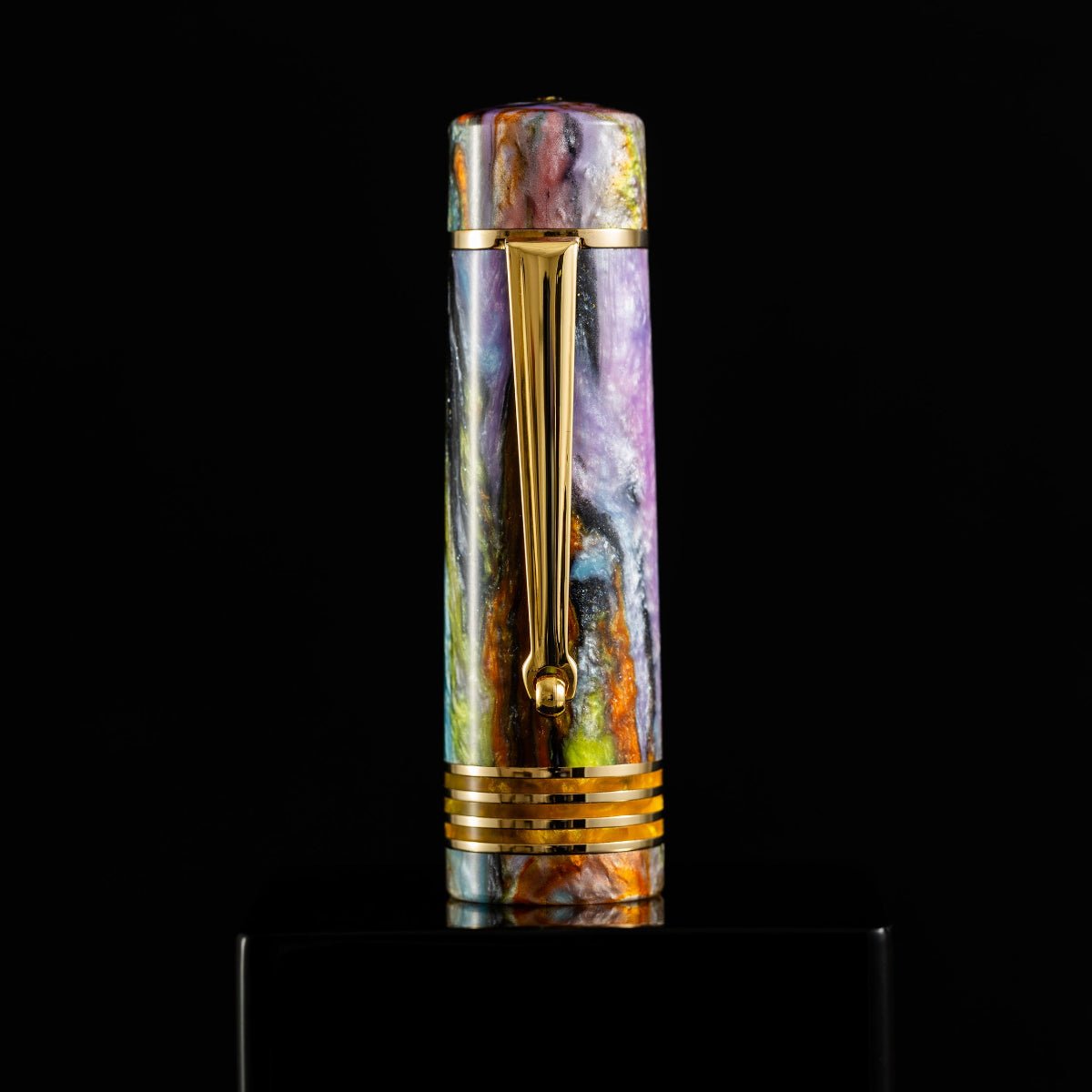 Delta Limited Edition Fountain Pen - DV Original - Orange Primary Manipulation 4.5 - Palladium Trim (Mid - Size) - Pen Boutique Ltd
