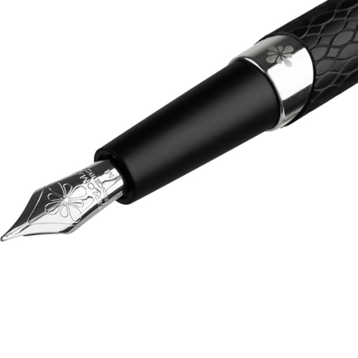 Diplomat Cobra Fountain Pen – Matte Black Guilloché - Pen Boutique Ltd