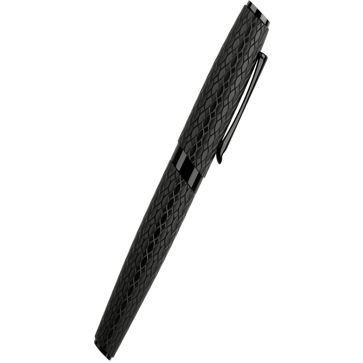 Diplomat Cobra Fountain Pen – Matte Black Guilloché - Pen Boutique Ltd