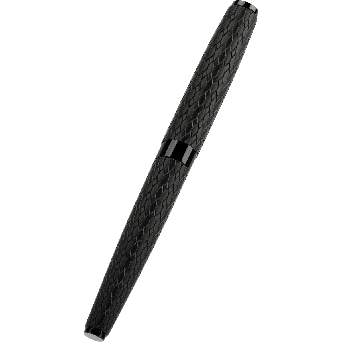 Diplomat Cobra Fountain Pen – Matte Black Guilloché - Pen Boutique Ltd