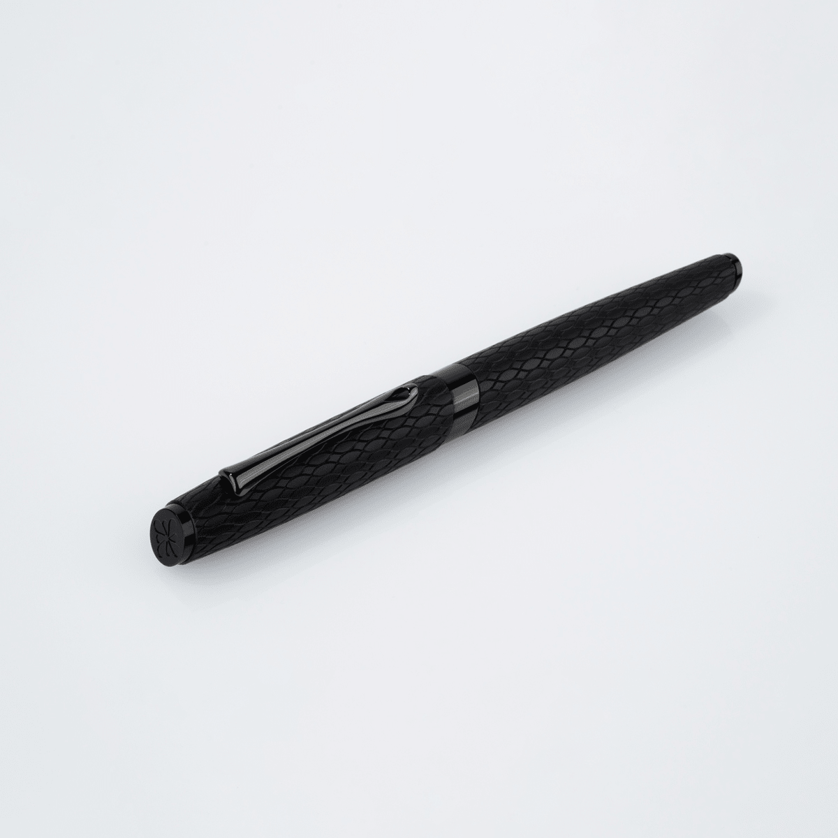 Diplomat Cobra Fountain Pen – Matte Black Guilloché - Pen Boutique Ltd