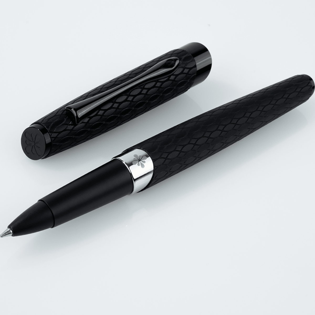 Diplomat Cobra Rollerball Pen – Matte Black Guilloché - Pen Boutique Ltd