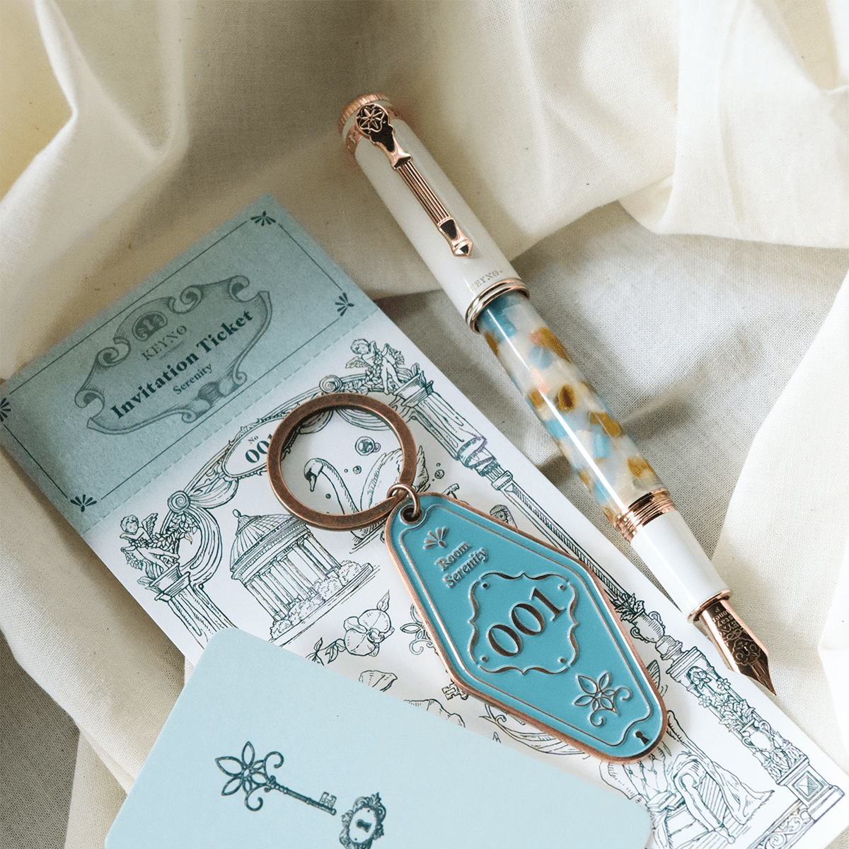 Dominant Industry Keyno 001 Fountain Pen - Serenity (Limited Edition) - Pen Boutique Ltd
