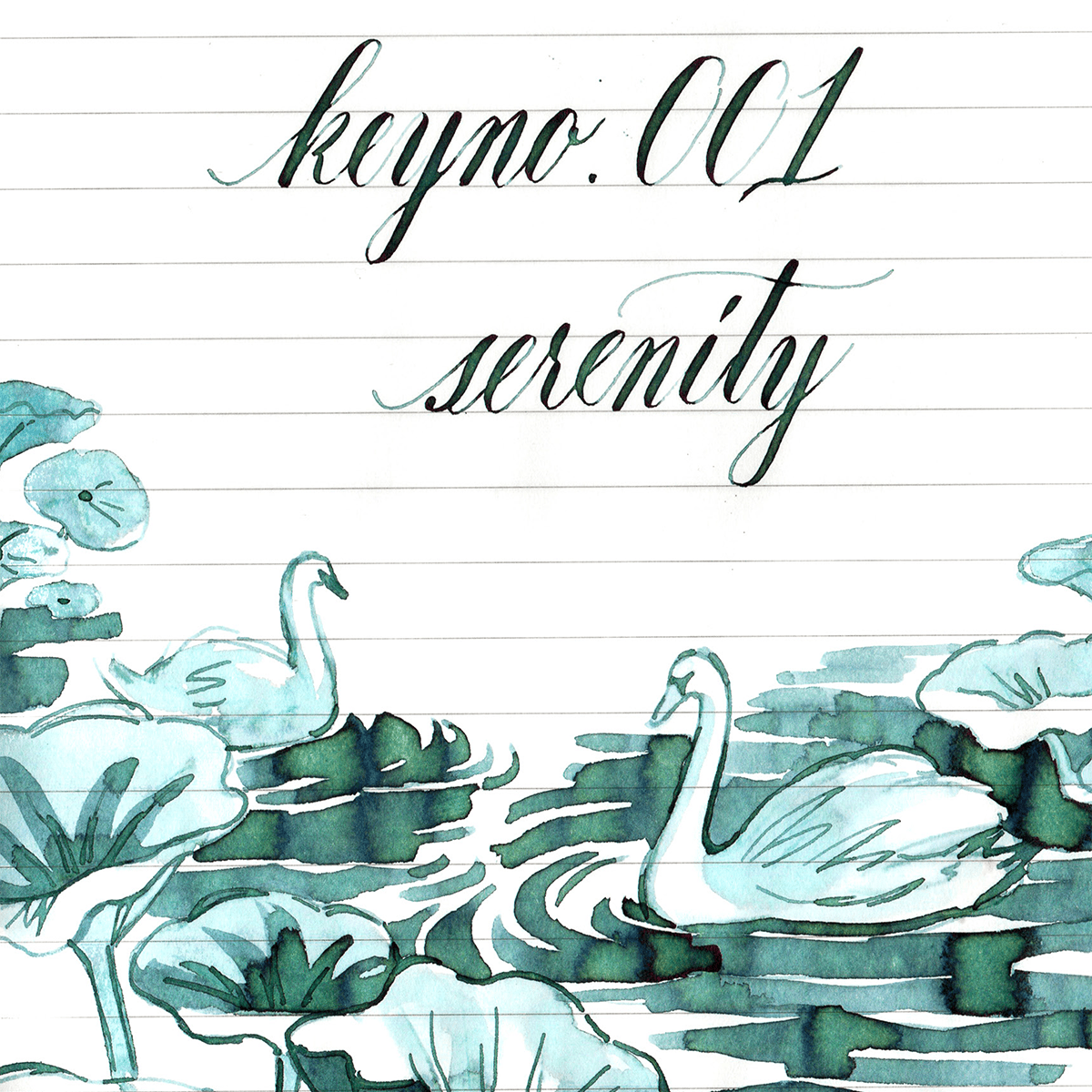 Dominant Industry Standard Ink Bottle - Serenity Key No. 001 - 25ml (Limited Edition) - Pen Boutique Ltd