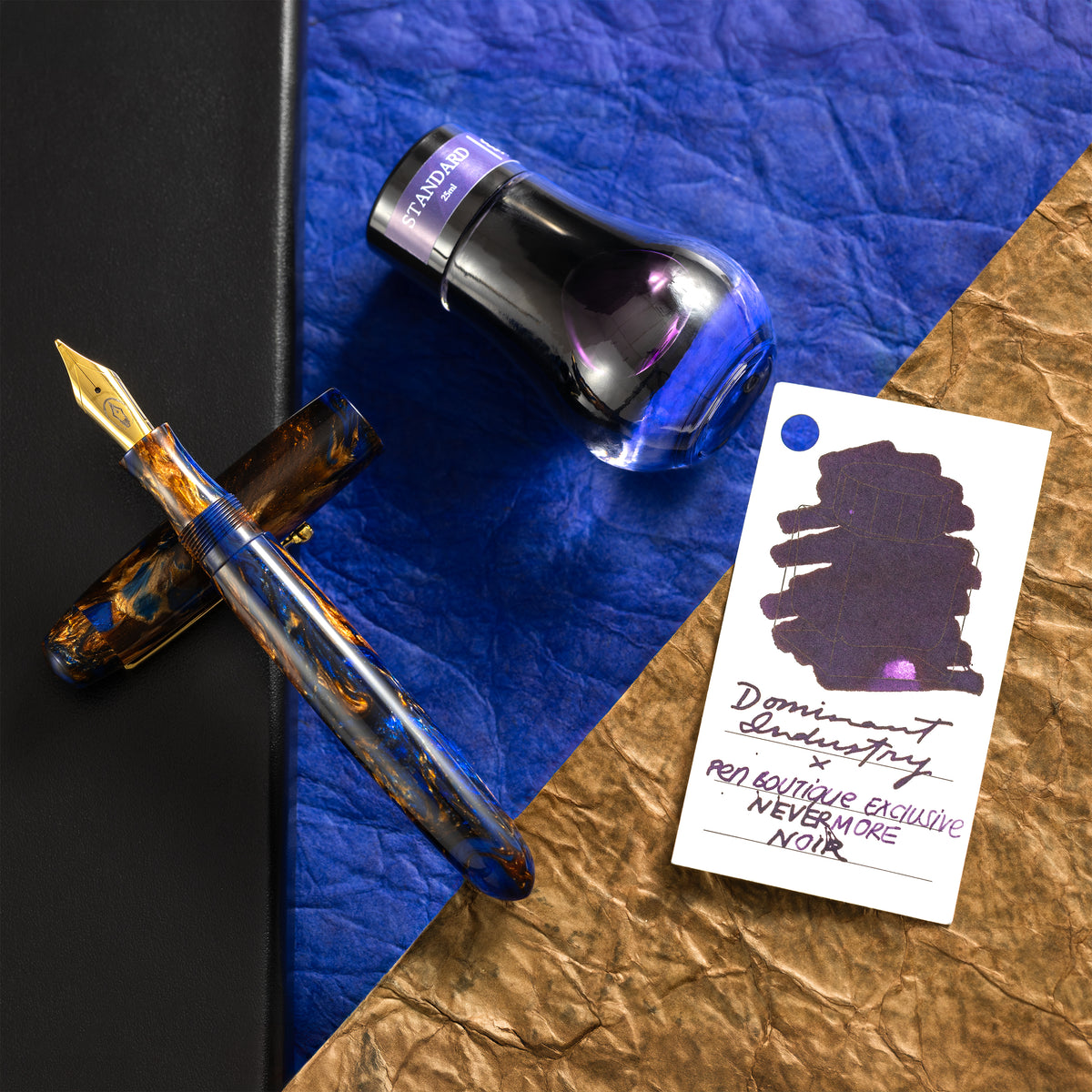 Edison x Pen Boutique Collier Fountain Pen - Limited Edition - Midnight Ember - Pen Boutique Ltd