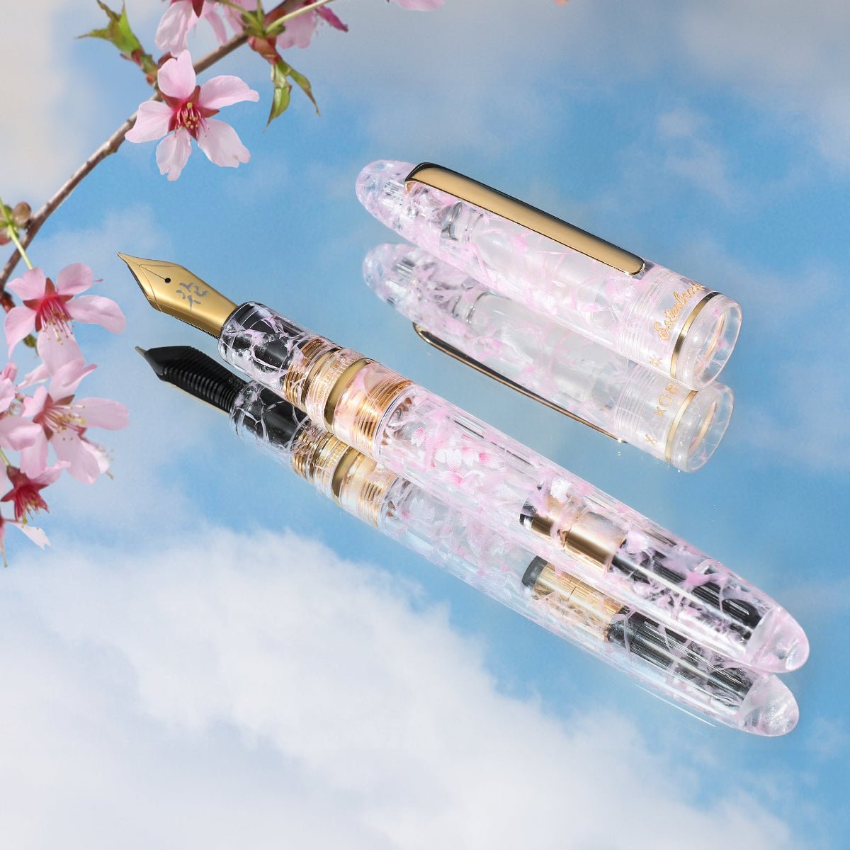 Esterbrook x BUNGUBOX Estie Fountain Pen - The Kachofugetsu Flower - Cherry Blossom (Limited Edition) - Pen Boutique Ltd