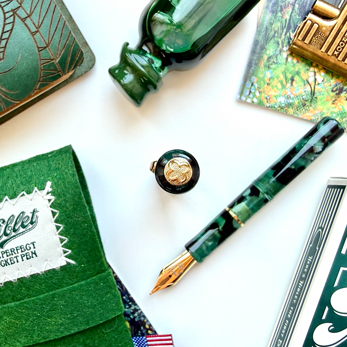 Esterbrook Niblet Fountain Pen - Evergreen - Gold Trim - Pen Boutique Ltd