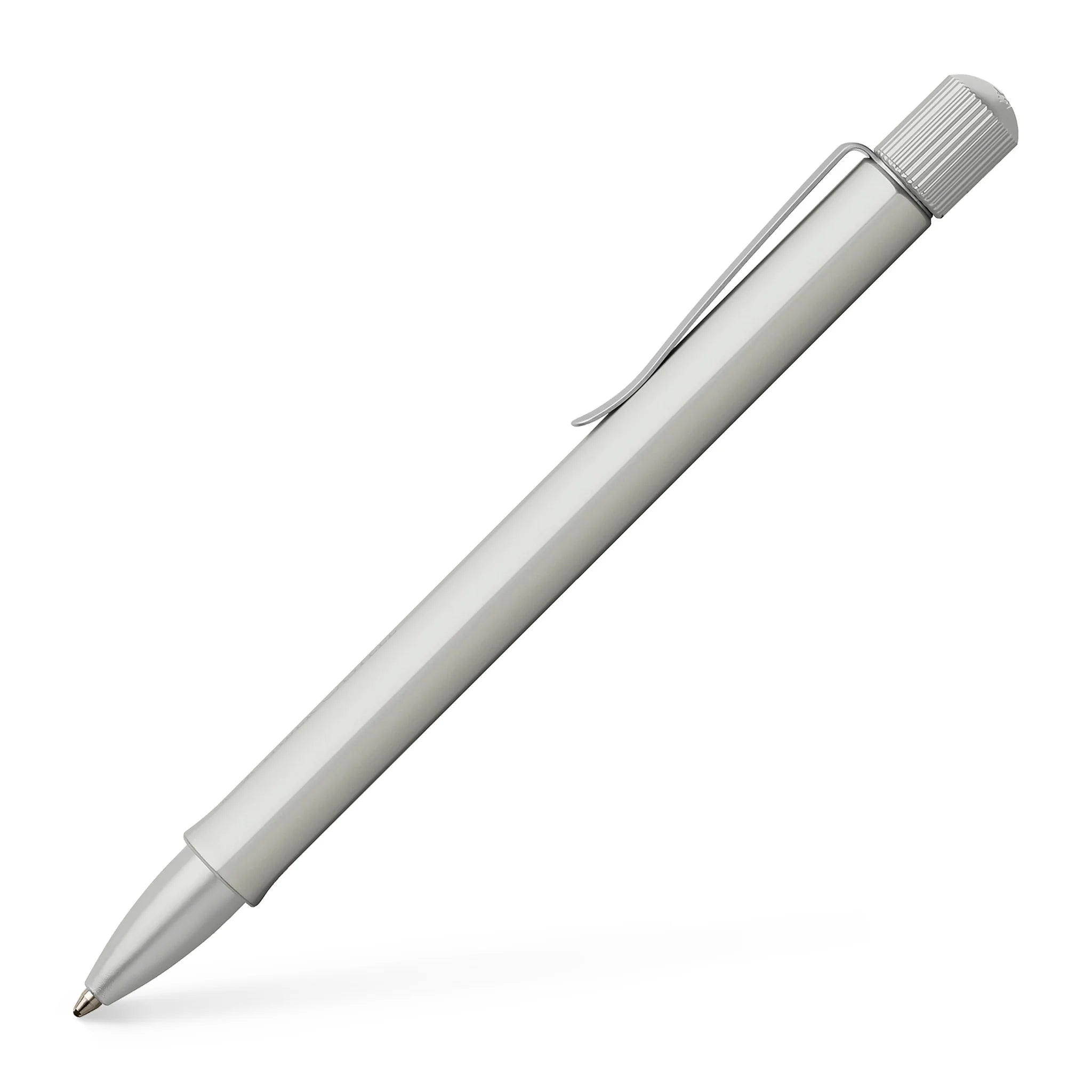 Faber-Castell Hexo Ballpoint Pen - Matte Silver-Pen Boutique Ltd