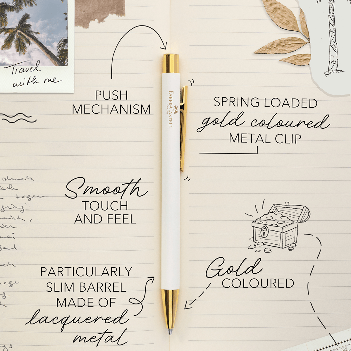 Faber - Castell NEO Slim Ballpoint Pen - Marshmallow (Limited Edition) - Pen Boutique Ltd