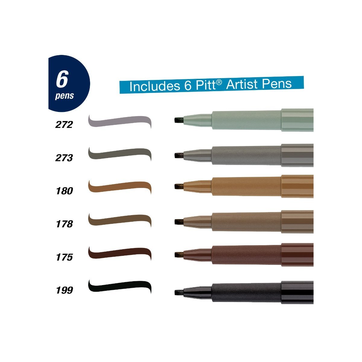 Faber - Castell Pitt Artist Pen - Subtle Tones - Pen Boutique Ltd