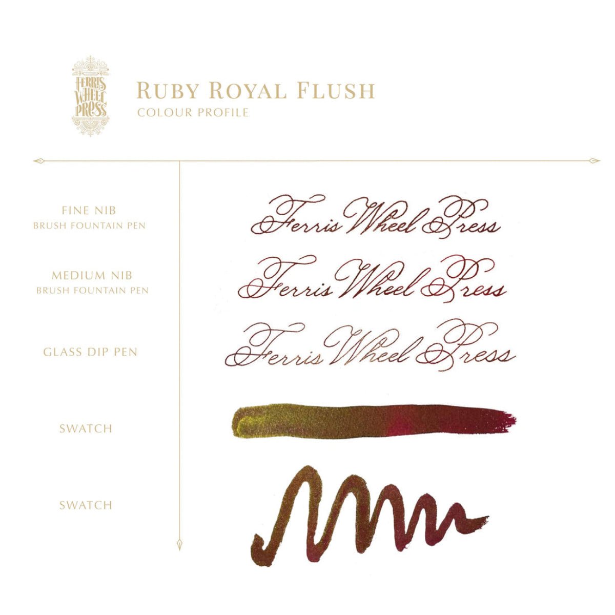 Ferris Wheel Press FerriTales Ink Bottle - Down the Rabbit Hole Ruby Royal Flush - 20ml - Pen Boutique Ltd