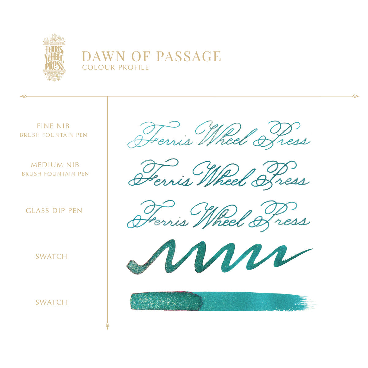 Ferris Wheel Press FerriTales The Book of Knights Ink Bottle - Dawn of Passage - 85ml-Pen Boutique Ltd