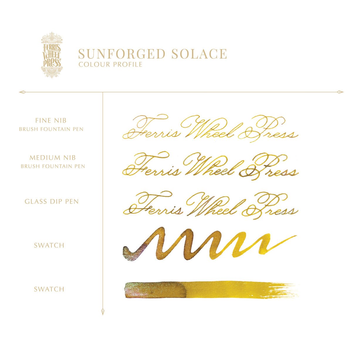 Ferris Wheel Press FerriTales The Book of Knights Ink Bottle - Sunforged Solace - 20ml - Pen Boutique Ltd