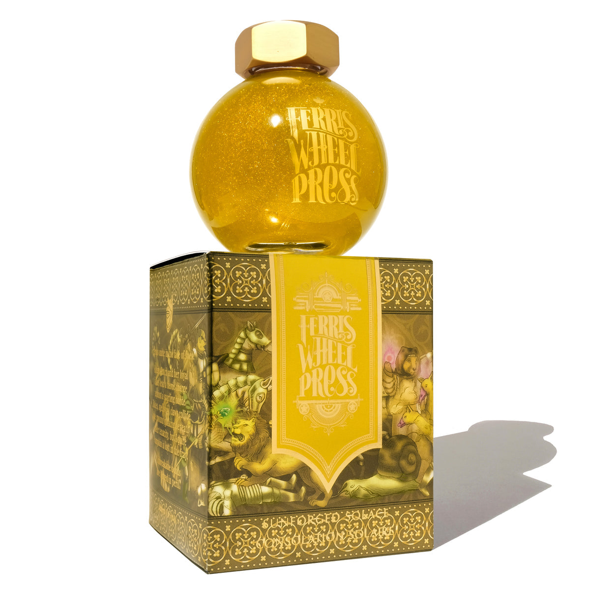 Ferris Wheel Press FerriTales The Book of Knights Ink Bottle - Sunforged Solace - 85ml-Pen Boutique Ltd