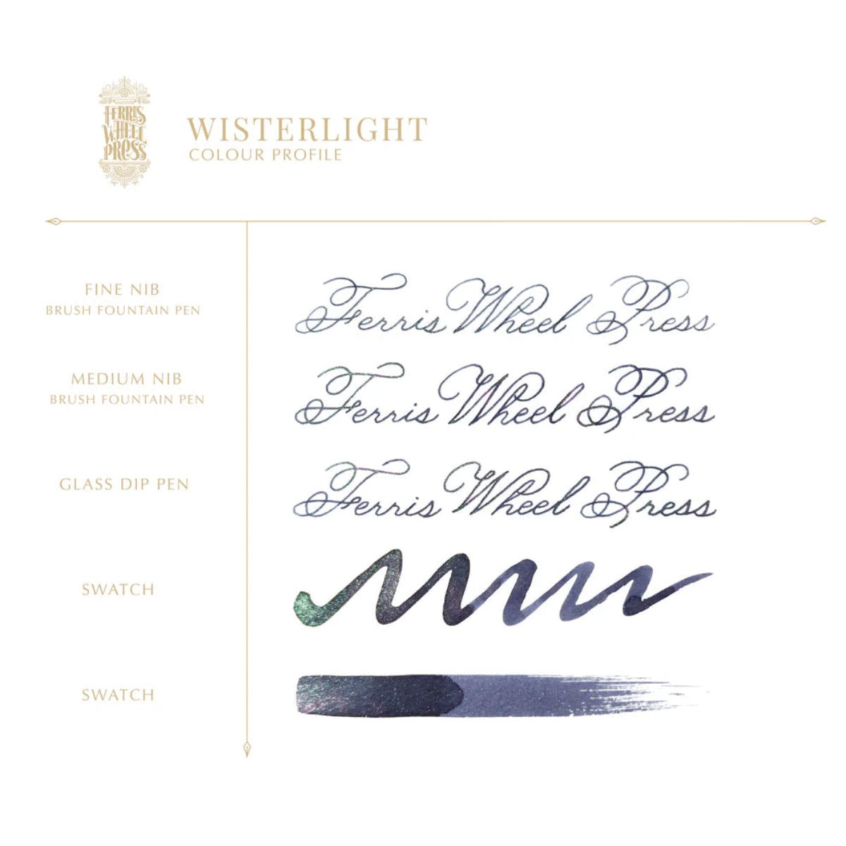 Ferris Wheel Press FerriTales The Book of Knights Ink Bottle - Wisterlight - 10ml - Pen Boutique Ltd