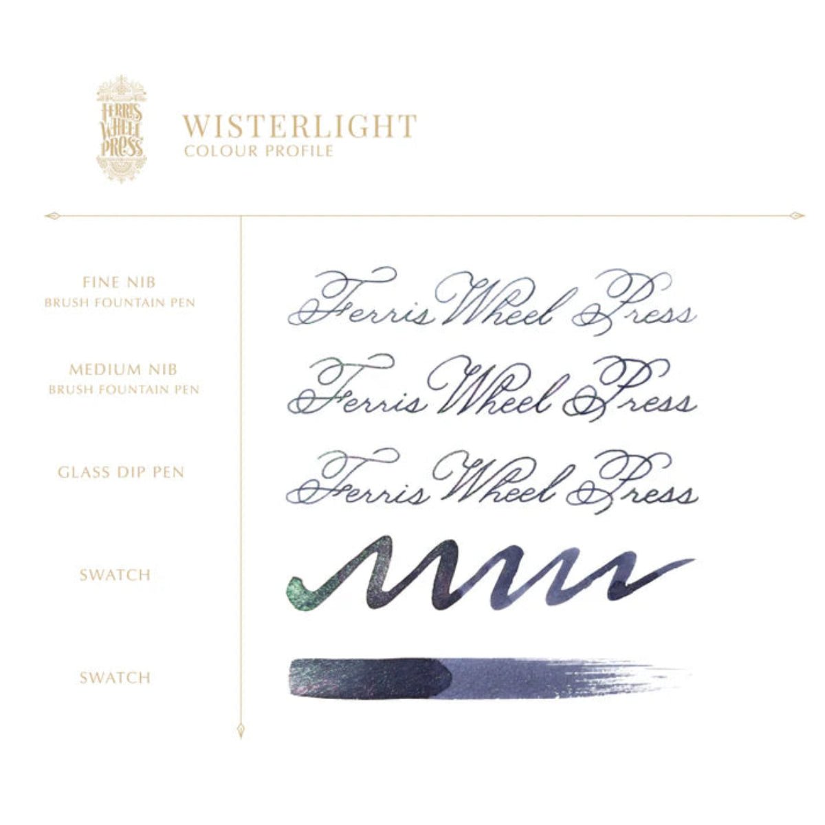 Ferris Wheel Press FerriTales The Book of Knights Ink Bottle - Wisterlight - 85ml - Pen Boutique Ltd