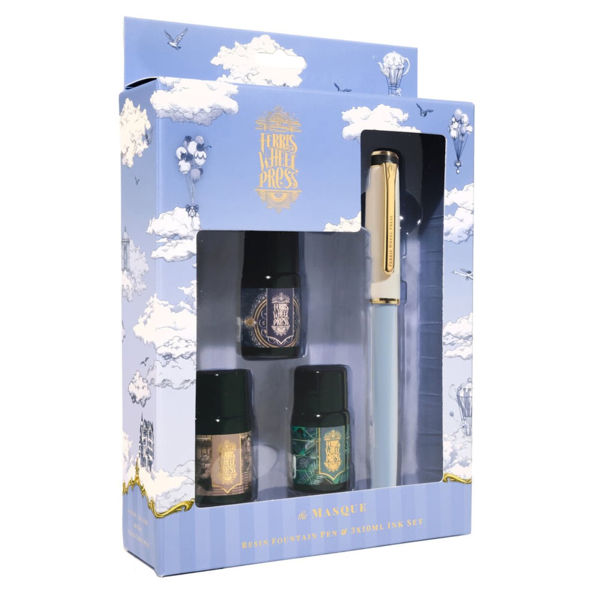 Ferris Wheel Press The Masque Resin Pen & Ink Set - Blue - Pen Boutique Ltd