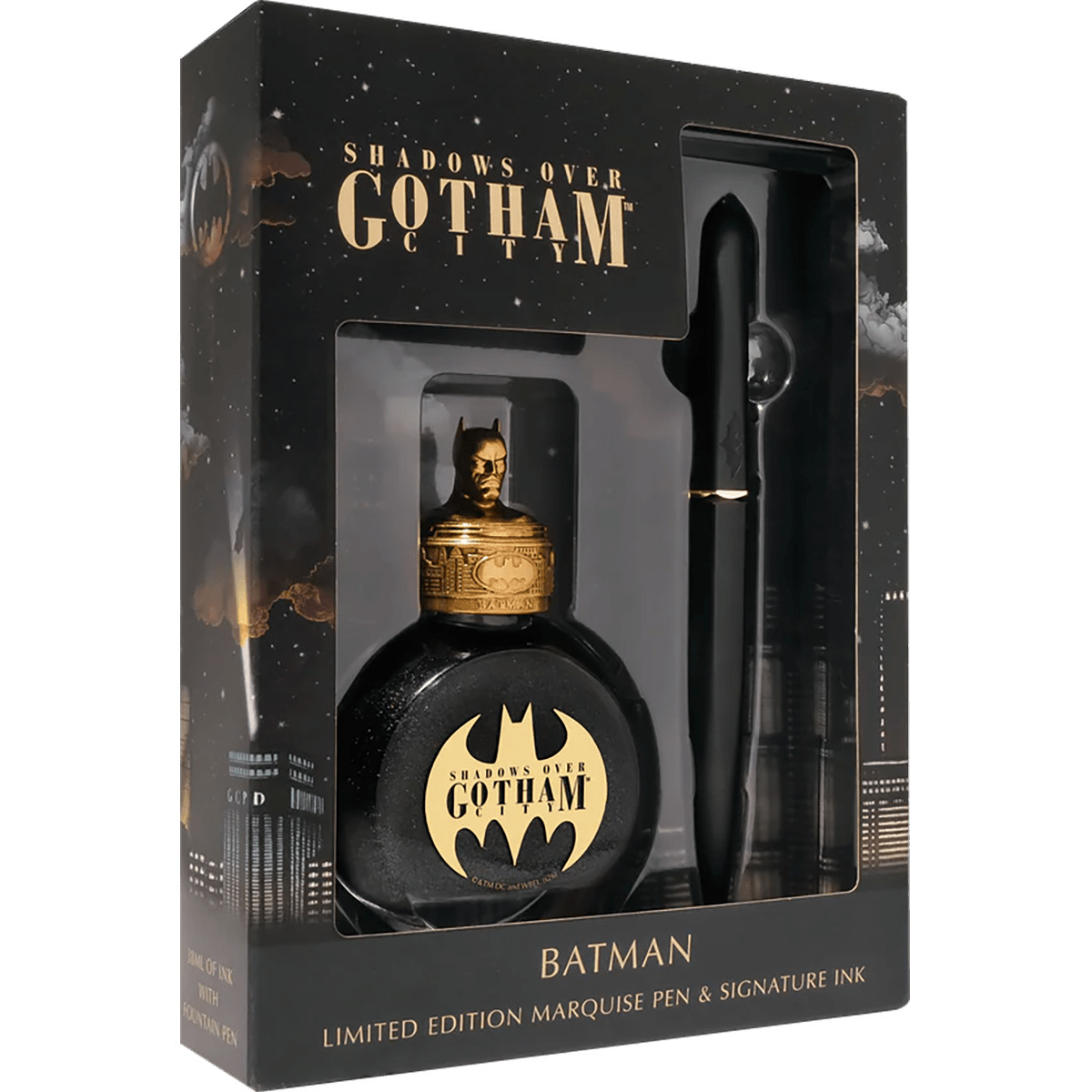Ferris Wheel Press x Batman Marquise Pen & 38ml Ink Set - Shadows Over Gotham - Pen Boutique Ltd
