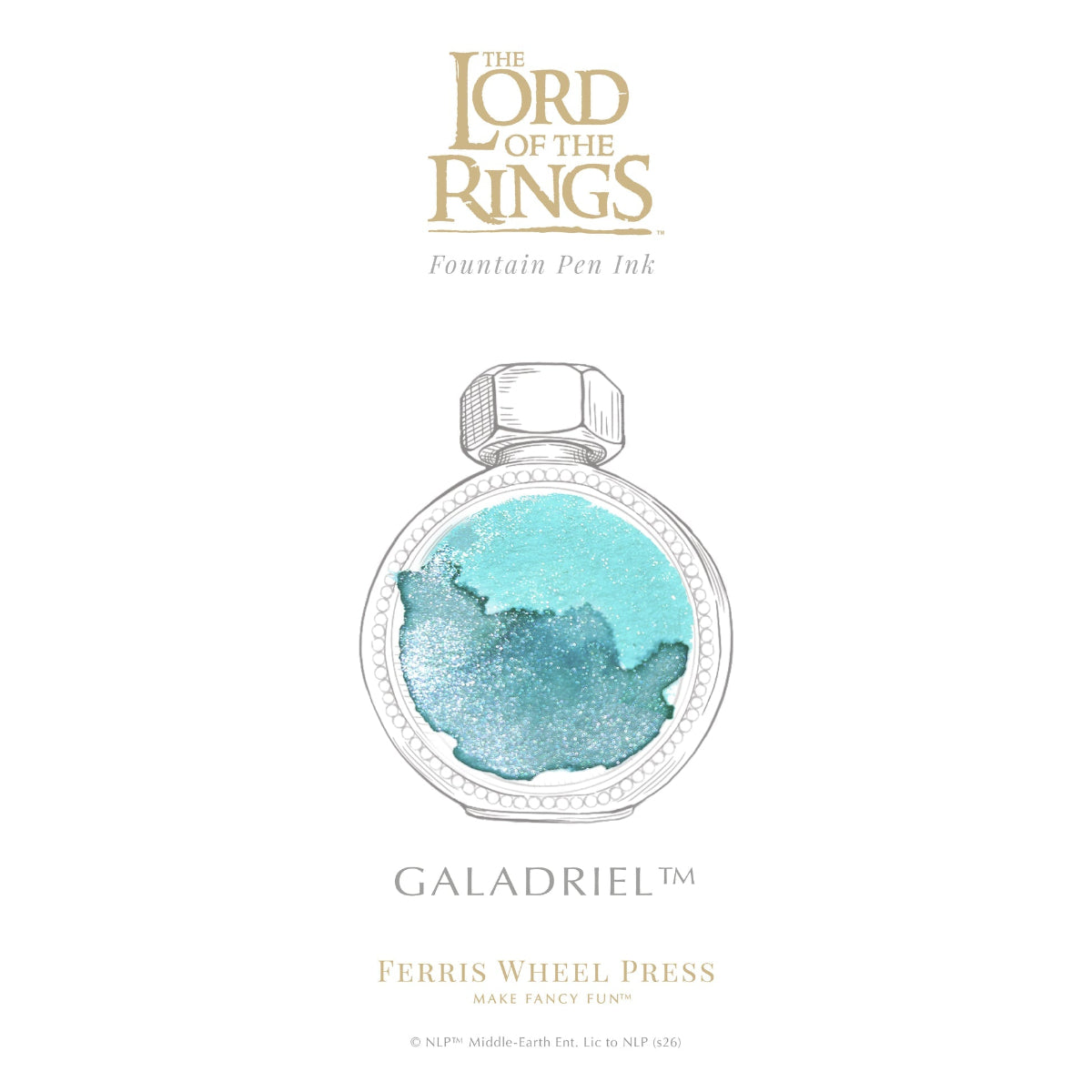 Ferris Wheel Press x Lord of the Rings Ink Bottle - Galadriel Signature Ink - 38 ml-Pen Boutique Ltd