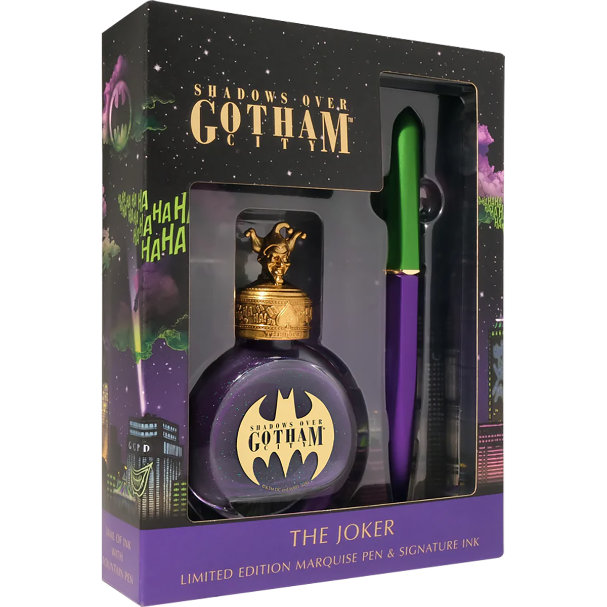 Ferris Wheel Press x The Joker Marquise Pen & 38ml Ink Set - Shadows Over Gotham-Pen Boutique Ltd