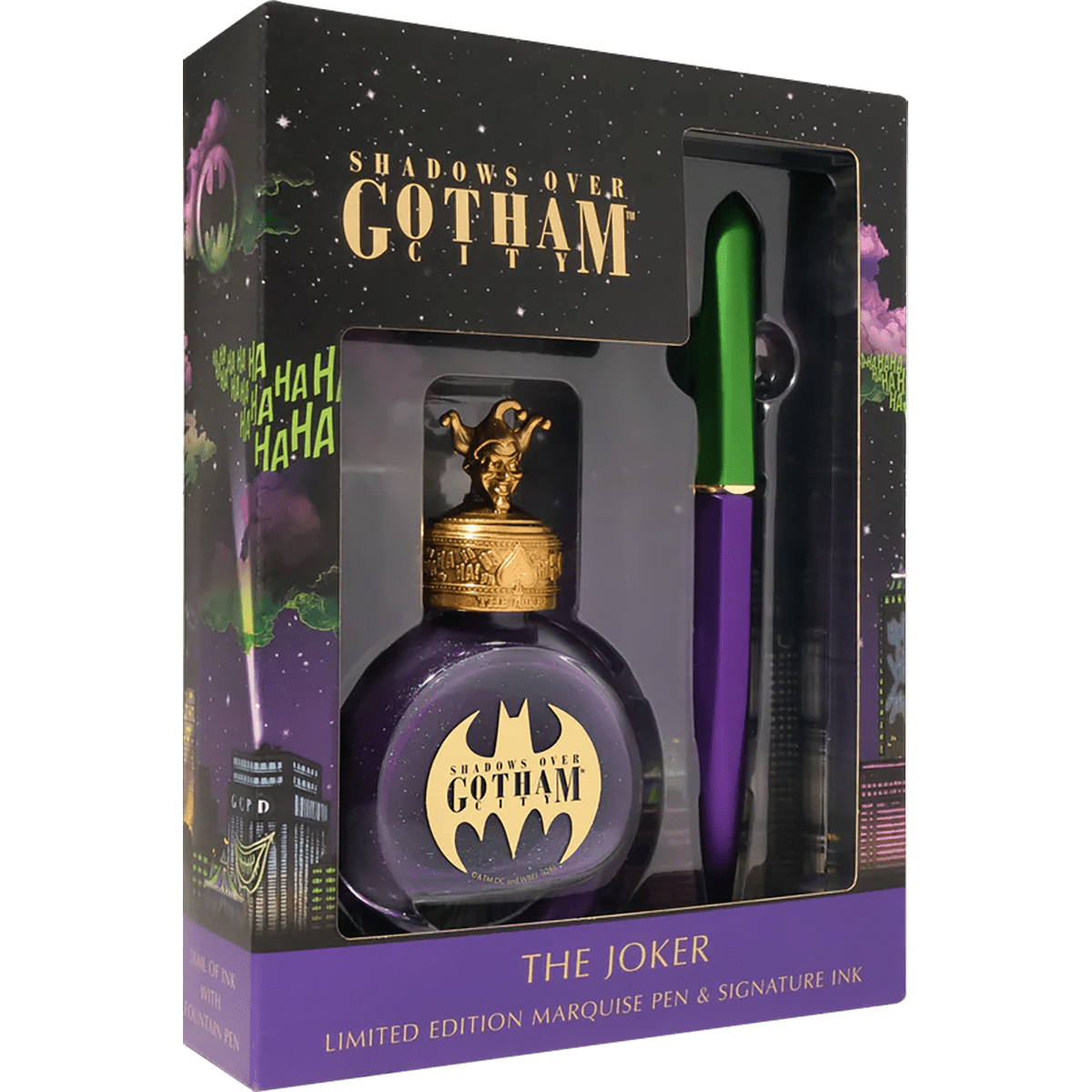 Ferris Wheel Press x The Joker Marquise Pen & 38ml Ink Set - Shadows Over Gotham - Pen Boutique Ltd