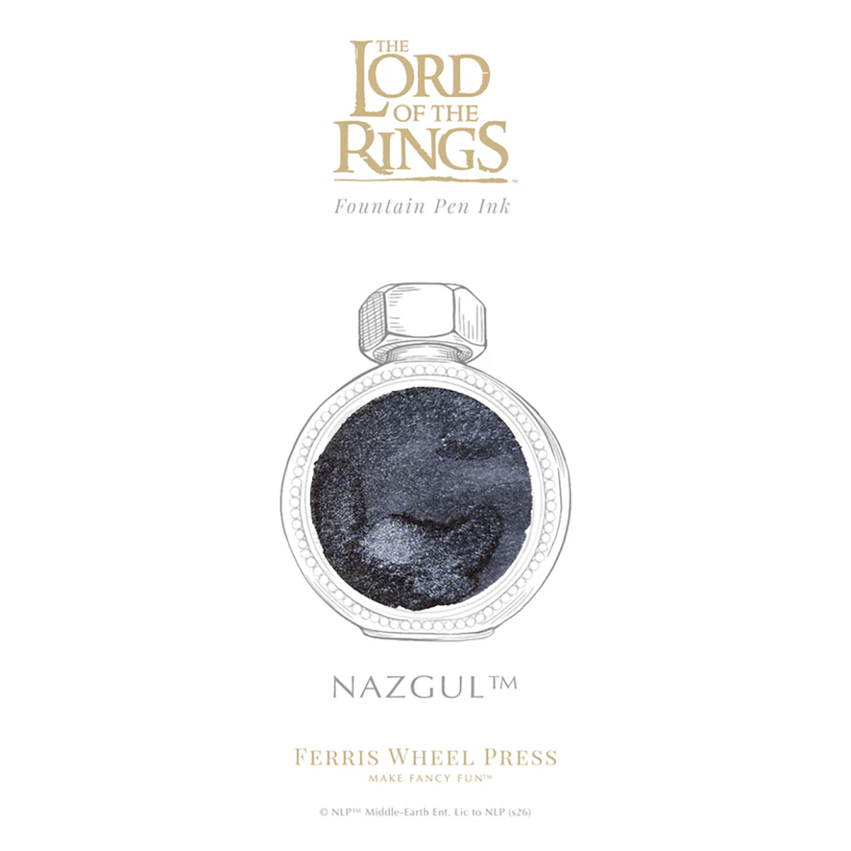 Ferris Wheel Press x Lord of the Rings Ink Bottle - Nazgûl Signature Ink - 38 ml - Pen Boutique Ltd
