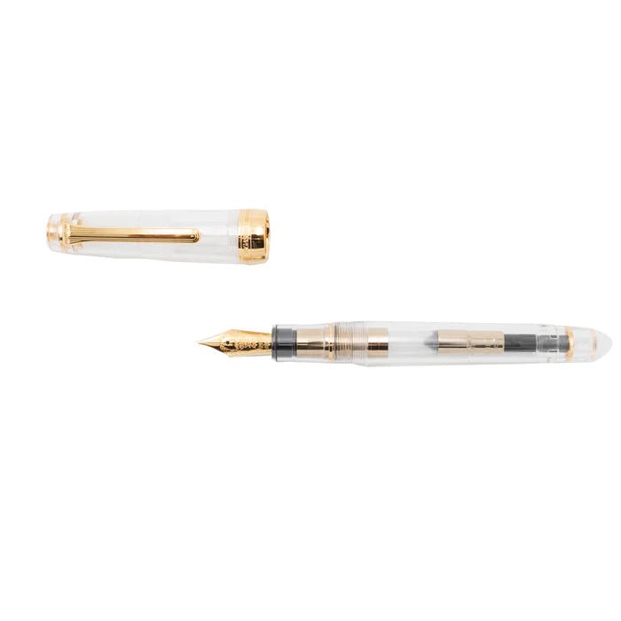 Nagasawa Original Pro Gear Skeleton Fountain Pen - Pink Gold - Pen Boutique Ltd