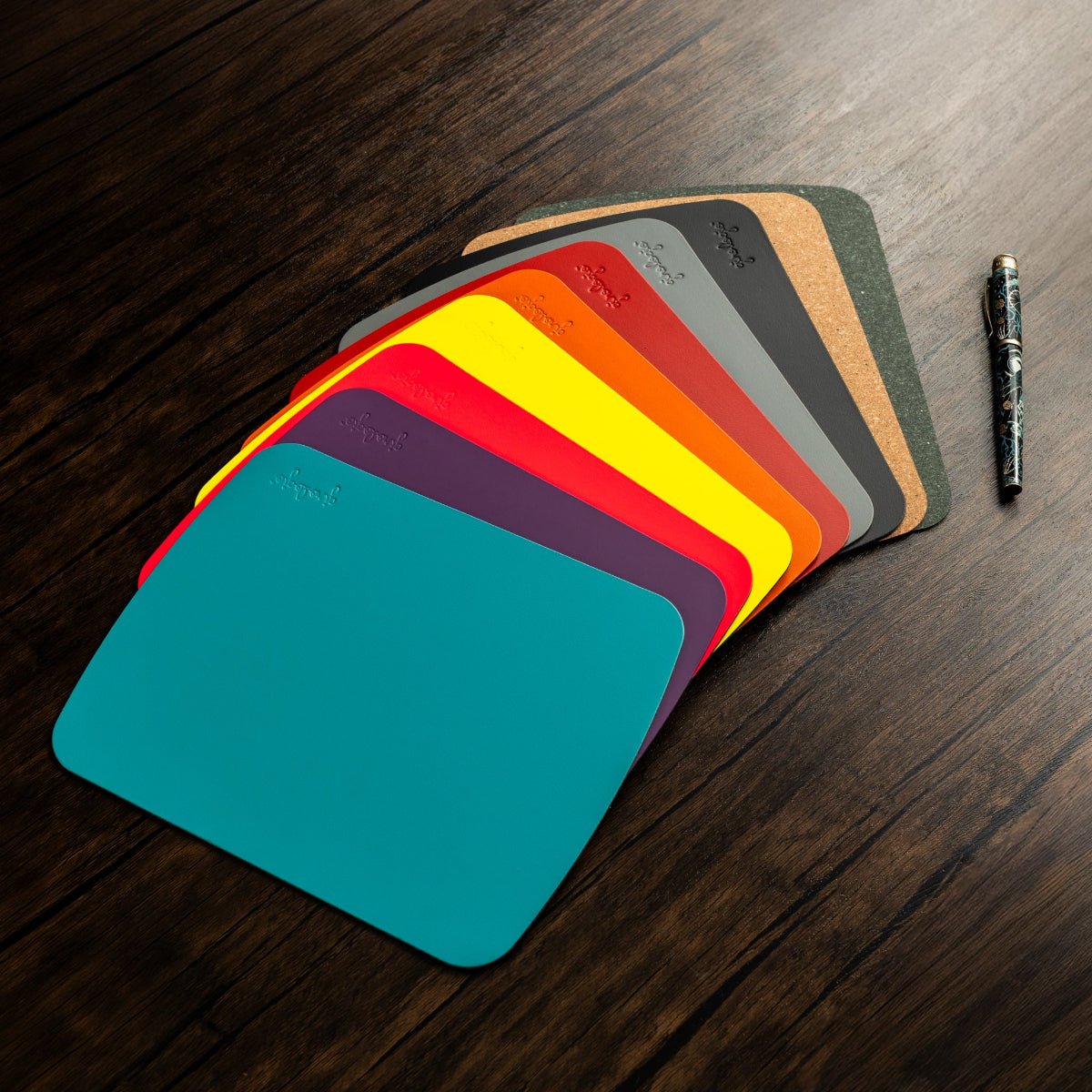 Girologio Repurposed Italian Leather Writing Mat/Mouse Pad - Pen Boutique Ltd