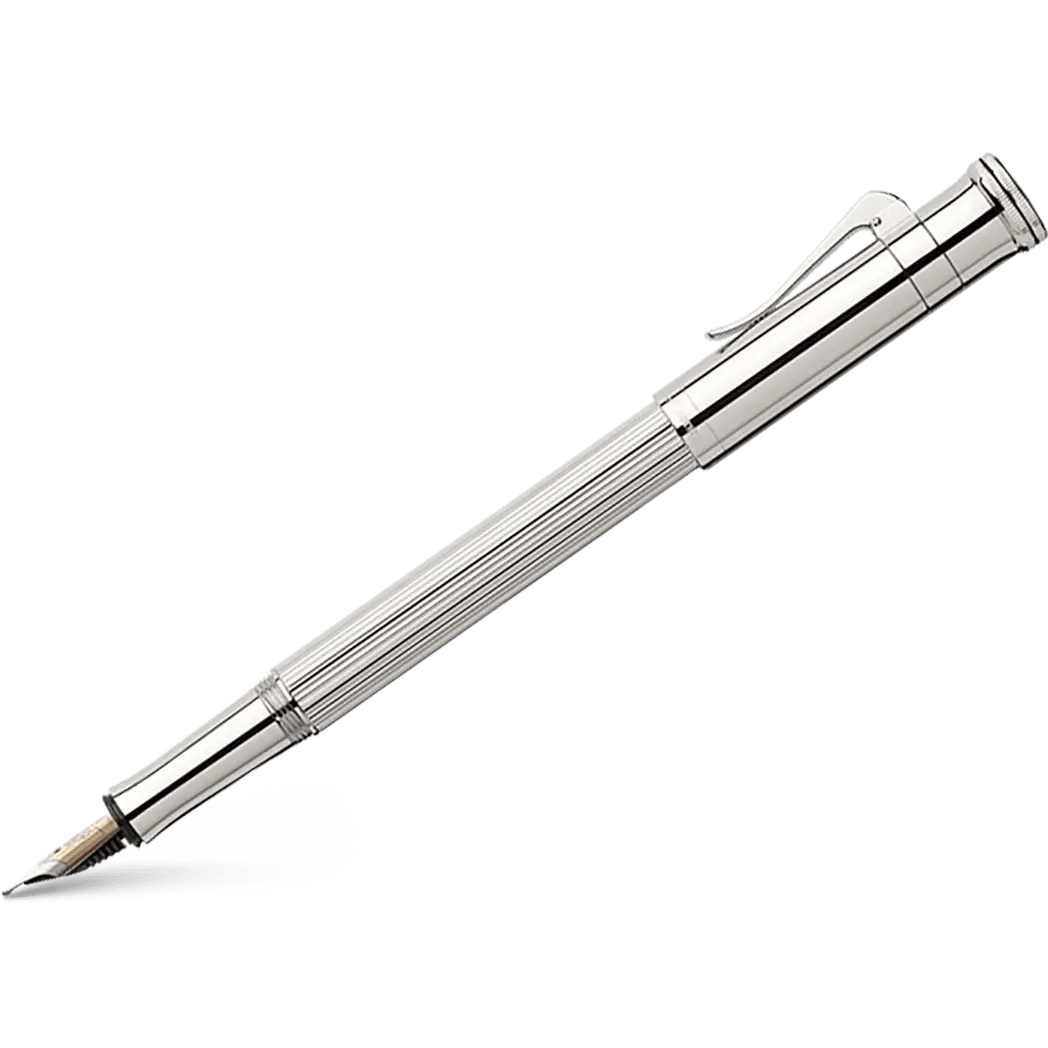 Graf Von Faber-Castell Sterling Silver Classic Fountain Pen - Pen Boutique Ltd