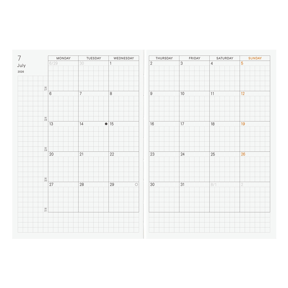 Hobonichi 2026 English Planner Book - A6 (January Start) - Pen Boutique Ltd