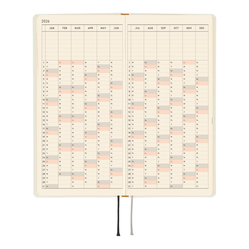 Hobonichi Light Hard Cover Japanese Book - Yuichi Inoue: Amenimo Makezu - Tall & Slim (Weeks - April Start) - Pen Boutique Ltd