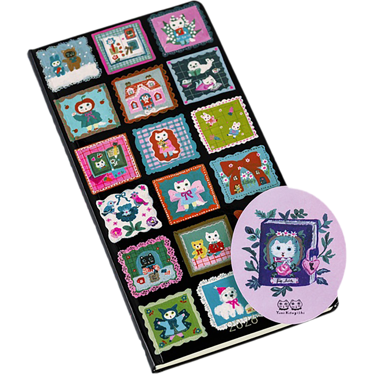 Hobonichi Light Hard Cover Japanese Book - Yumi Kitagishi: White Cat’s Daily Life - Tall & Slim (Weeks - January Start) - Pen Boutique Ltd
