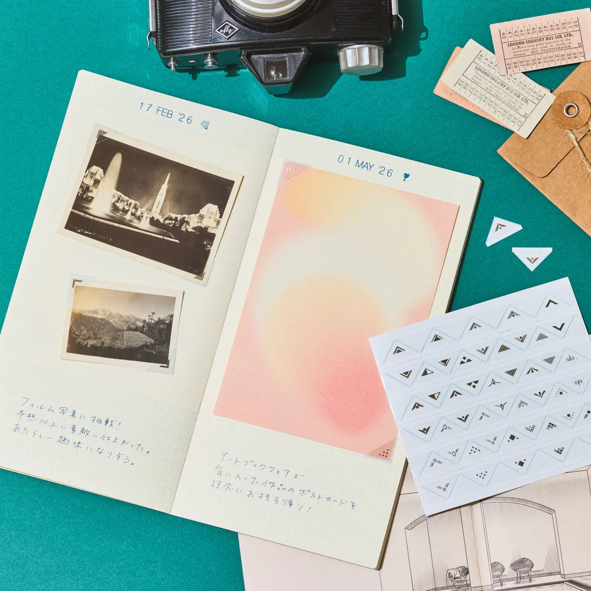 Hobonichi Stickers - Collect & Collage: Collage (Pocket) - Pen Boutique Ltd