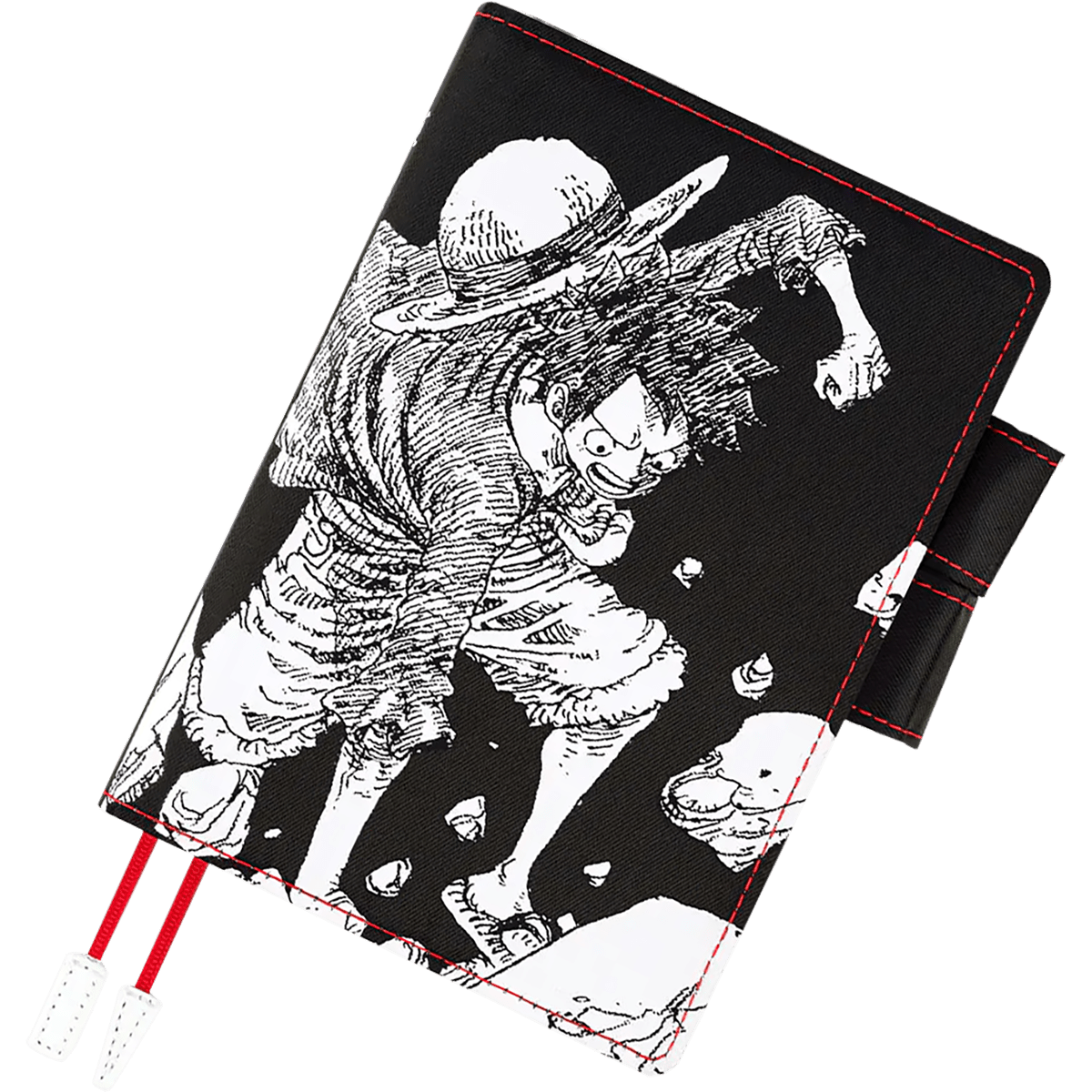 Hobonichi Cousin English Book & Cover - ONE PIECE Magazine: Straw Hat Luffy - Black - A5 (January Start) - Pen Boutique Ltd