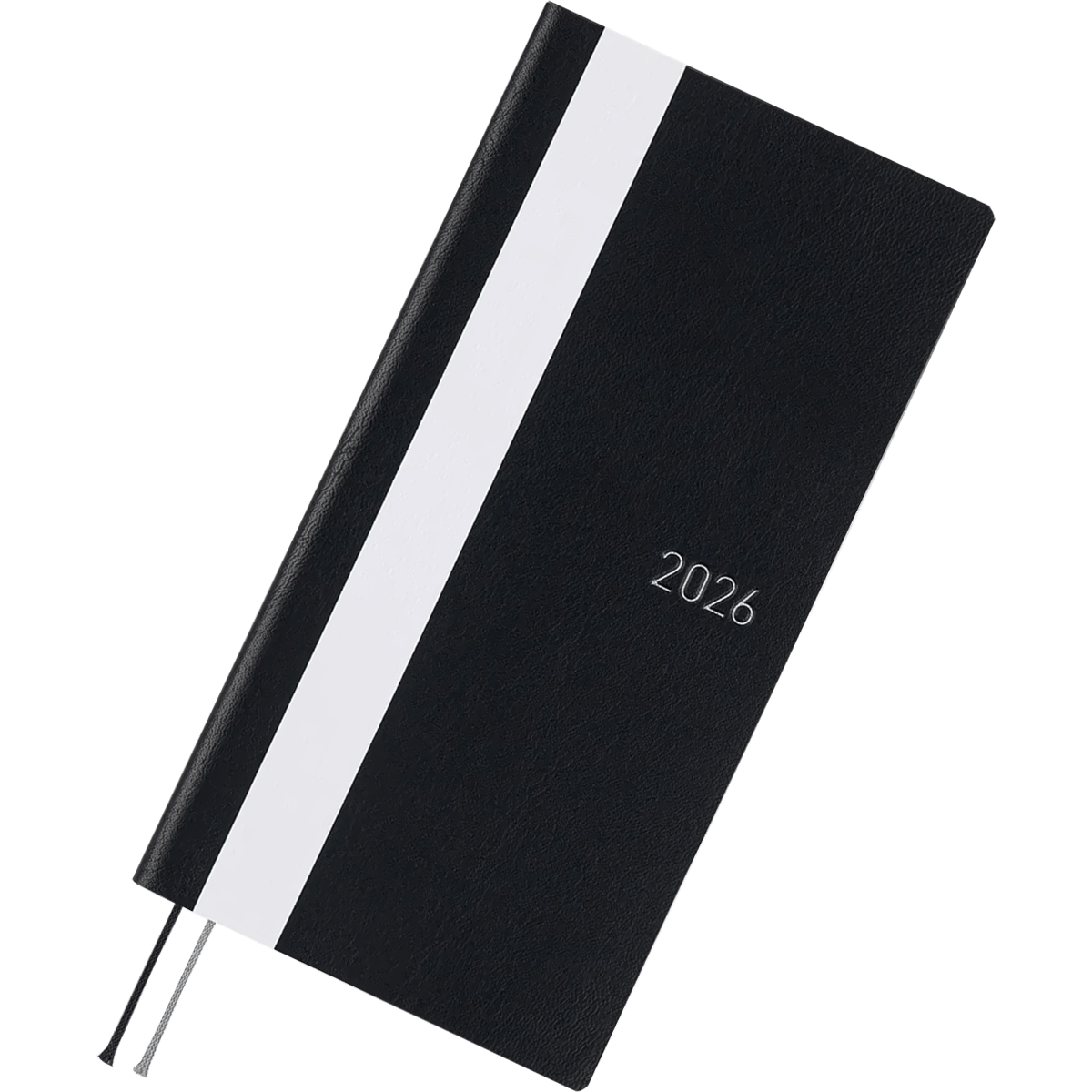 Hobonichi Soft Cover Japanese Book - White Line: Black - Tall & Slim (Weeks - April Start) - Pen Boutique Ltd