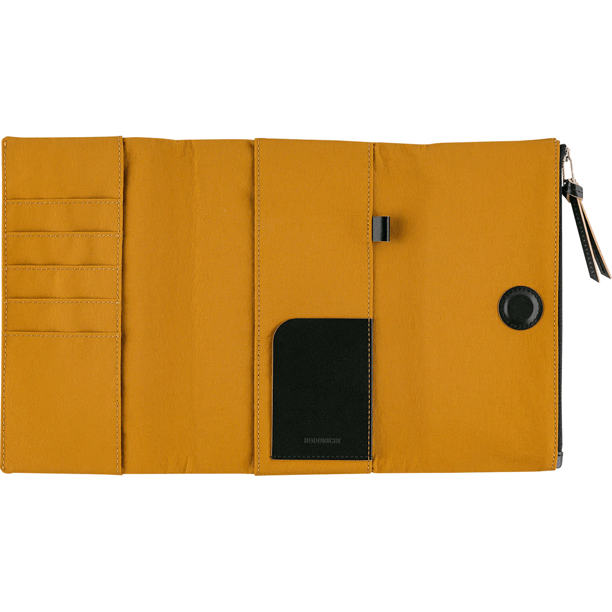 Hobonichi Cover - Tragen: Mustard - Tall & Slim - Zipper Closure - Pen Boutique Ltd