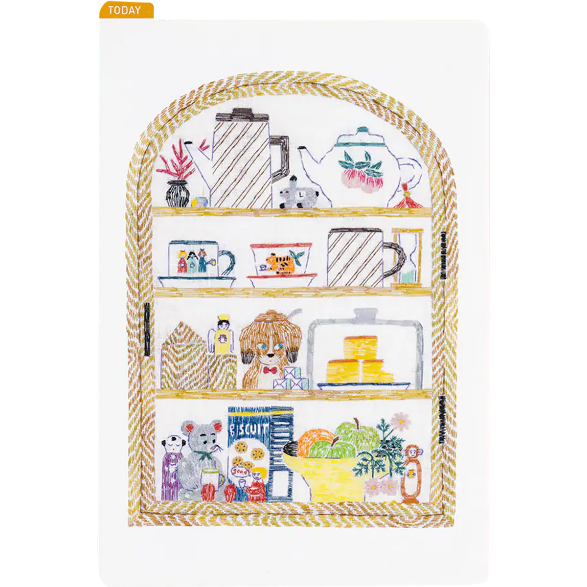 Hobonichi Pencil Board - Iyo Okumi (Happy Tea Time - Teapot Shelf) - A6 - Pen Boutique Ltd