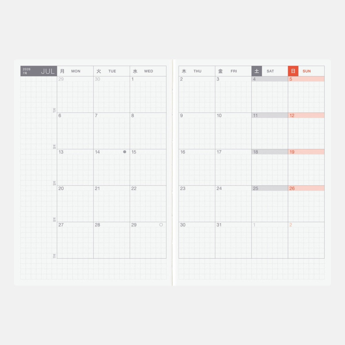 Hobonichi Techo 2026 English Original Book - A6 (January Start) - Pen Boutique Ltd