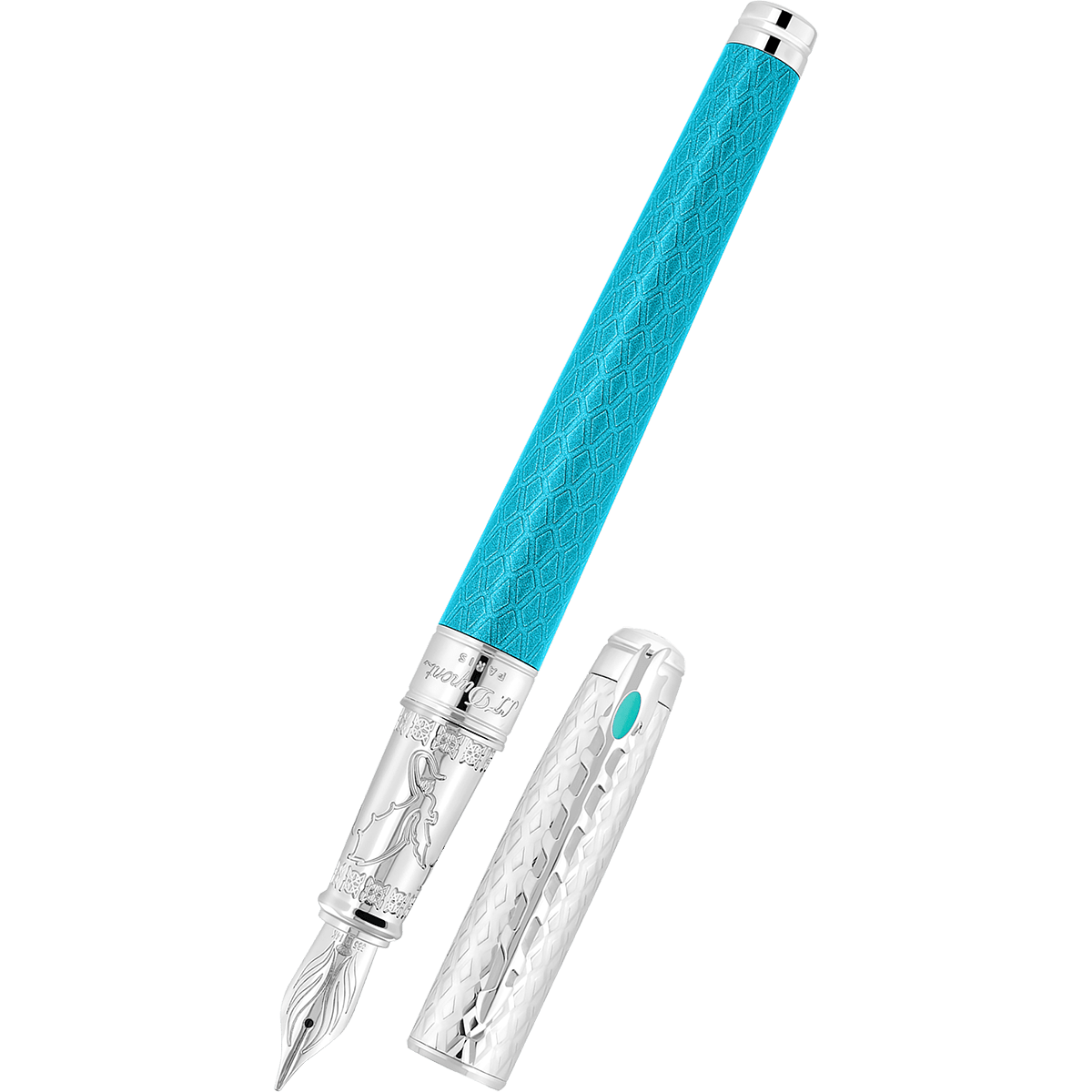 S T Dupont Line D Fountain Pen - Eternity Game of Thrones - Ice Blue (Large) - Pen Boutique Ltd