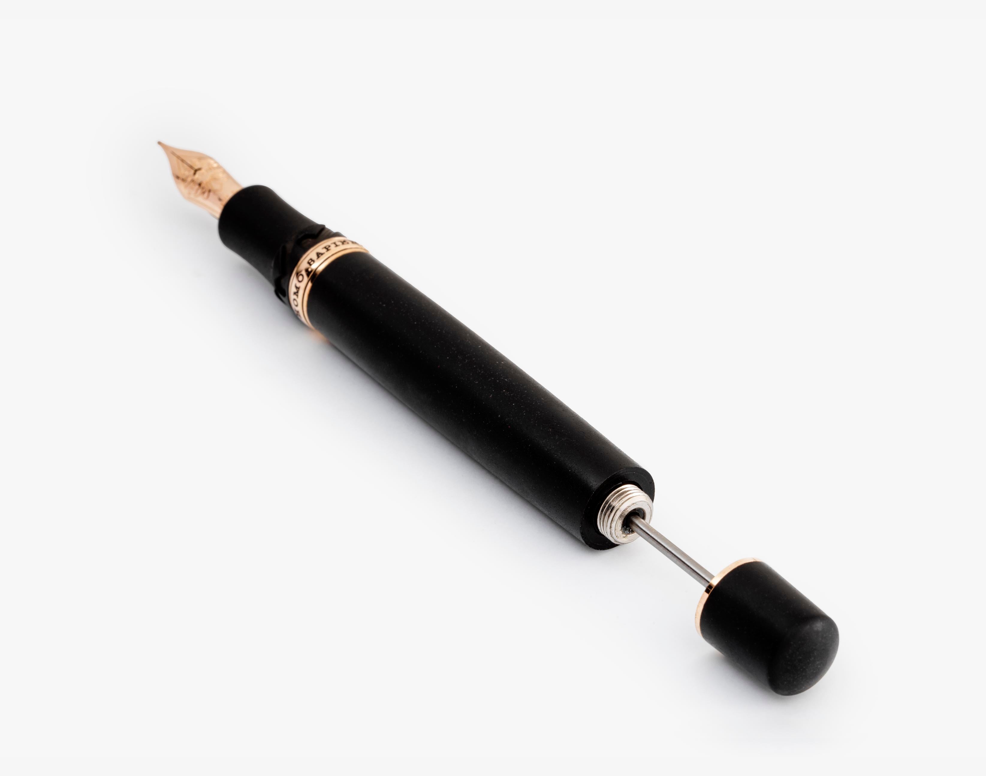 Visconti Homo Sapiens Fountain Pen – Volcano Lava Black – Bronze Trim - Pen Boutique Ltd