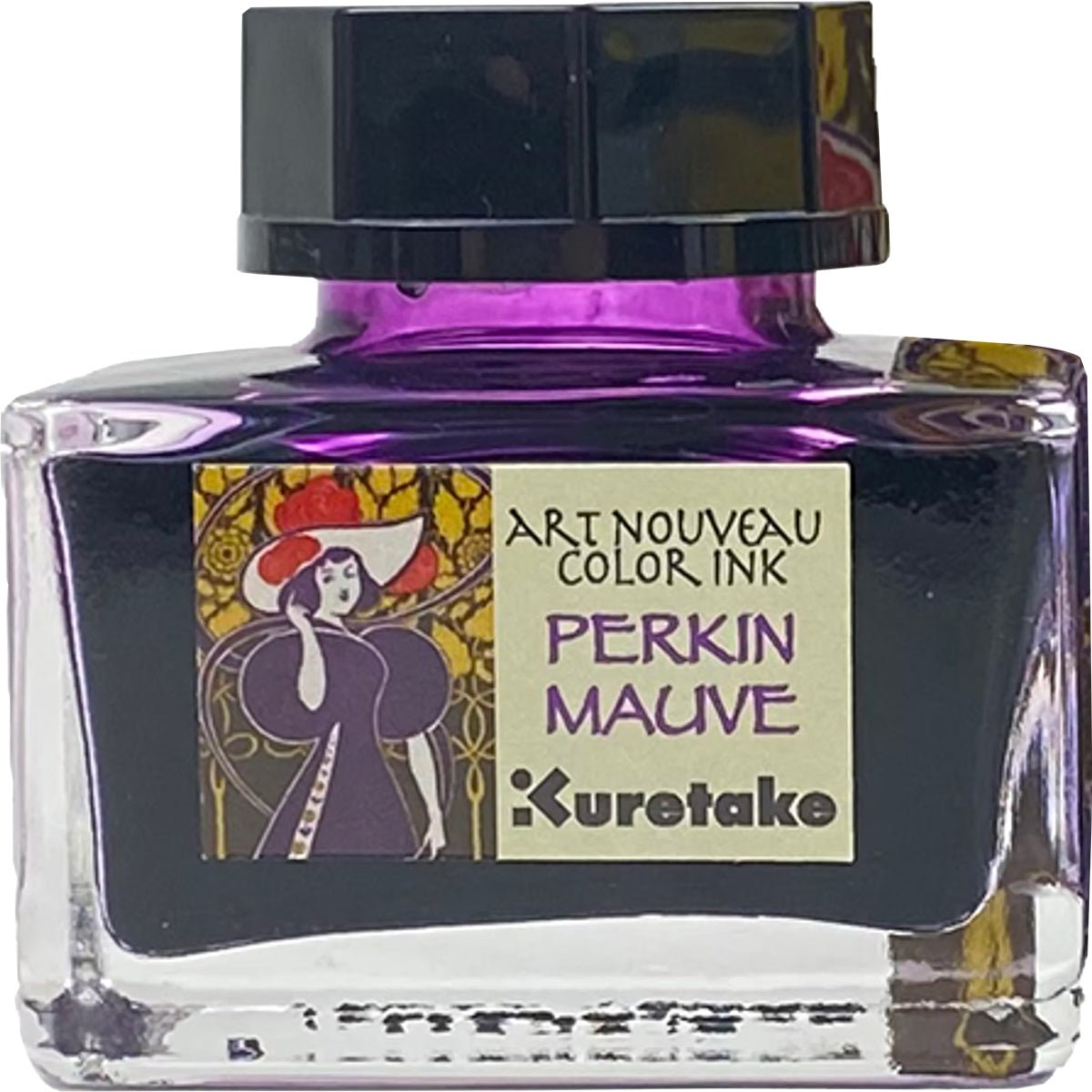 Kuretake Art Nouveau Ink Bottle - Perkin Mauve - Pen Boutique Ltd