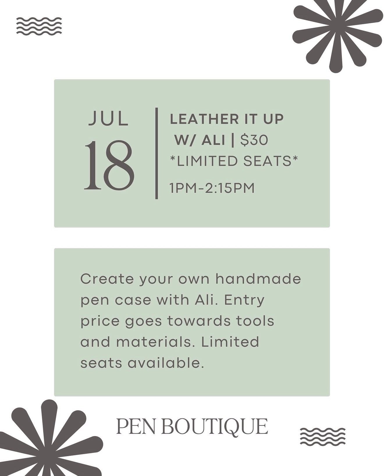 Leather it up with Ali! - Pen Boutique Ltd