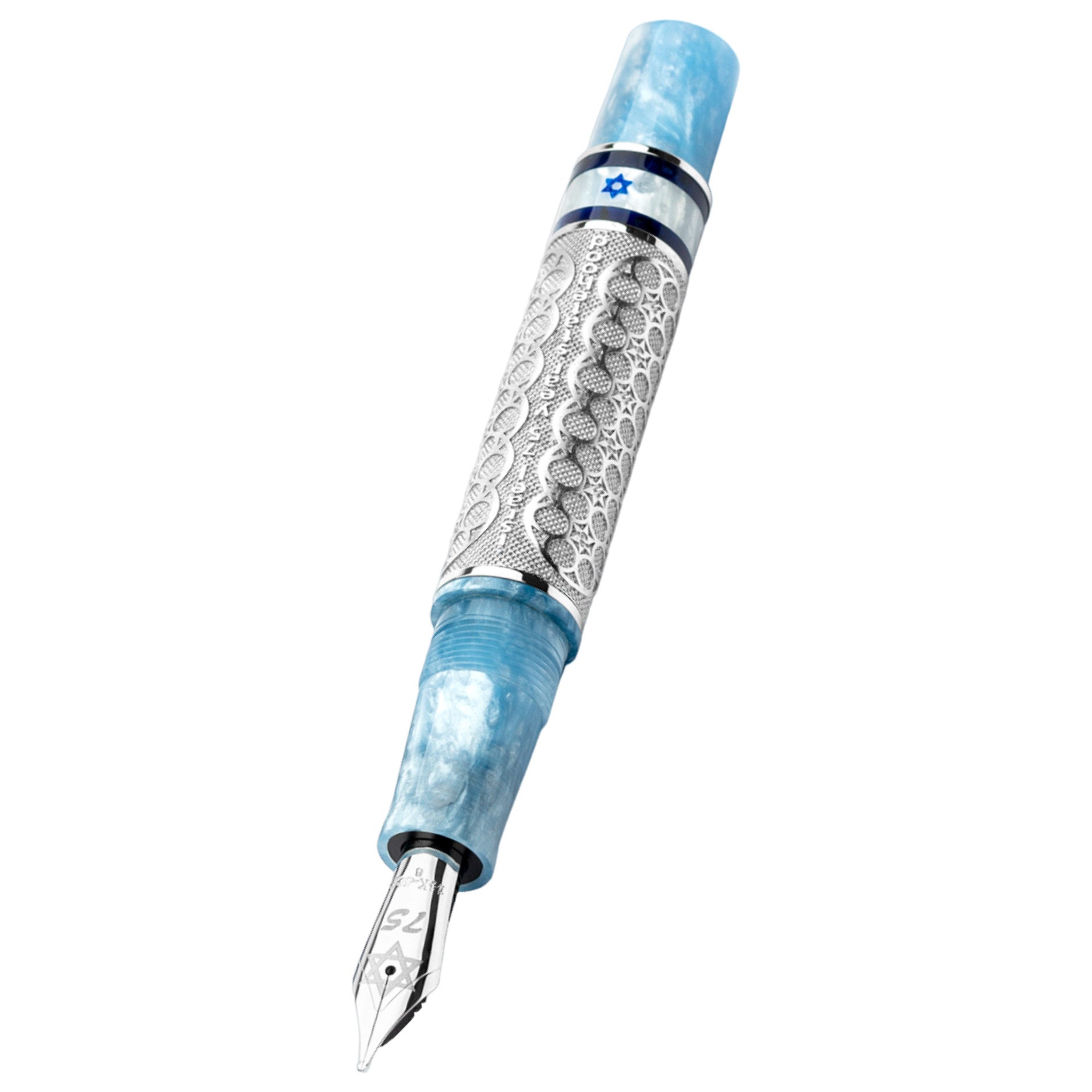 Leonardo Israel 75 Years Fountain Pen - Chai 1k Bronze - Rhodium Trim (Numbered Limited Edition) - Pen Boutique Ltd