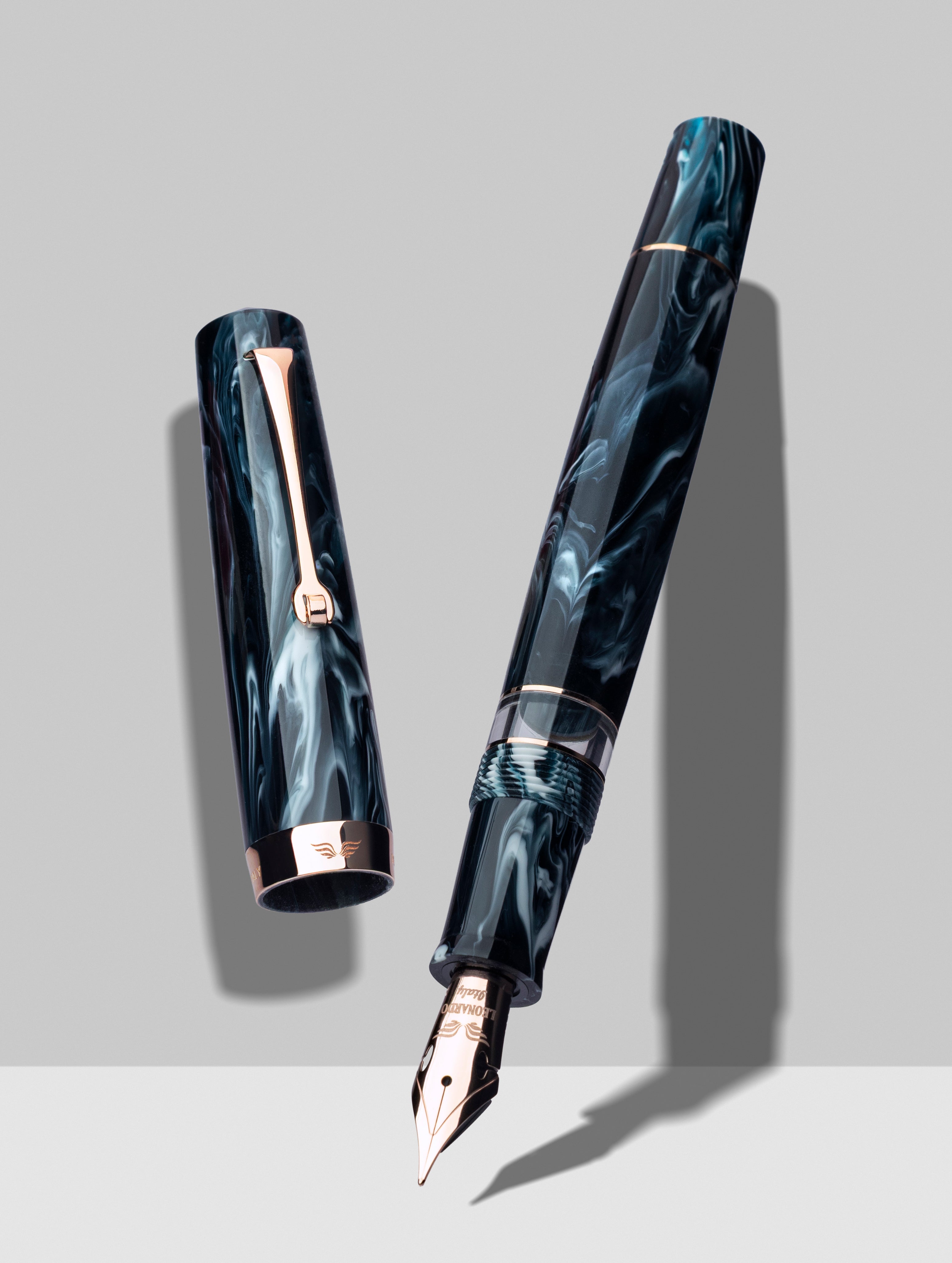 Leonardo Momento Magico Fountain Pen - 2026 Fantasie Arctic Blast - Rose Gold Trim-Pen Boutique Ltd