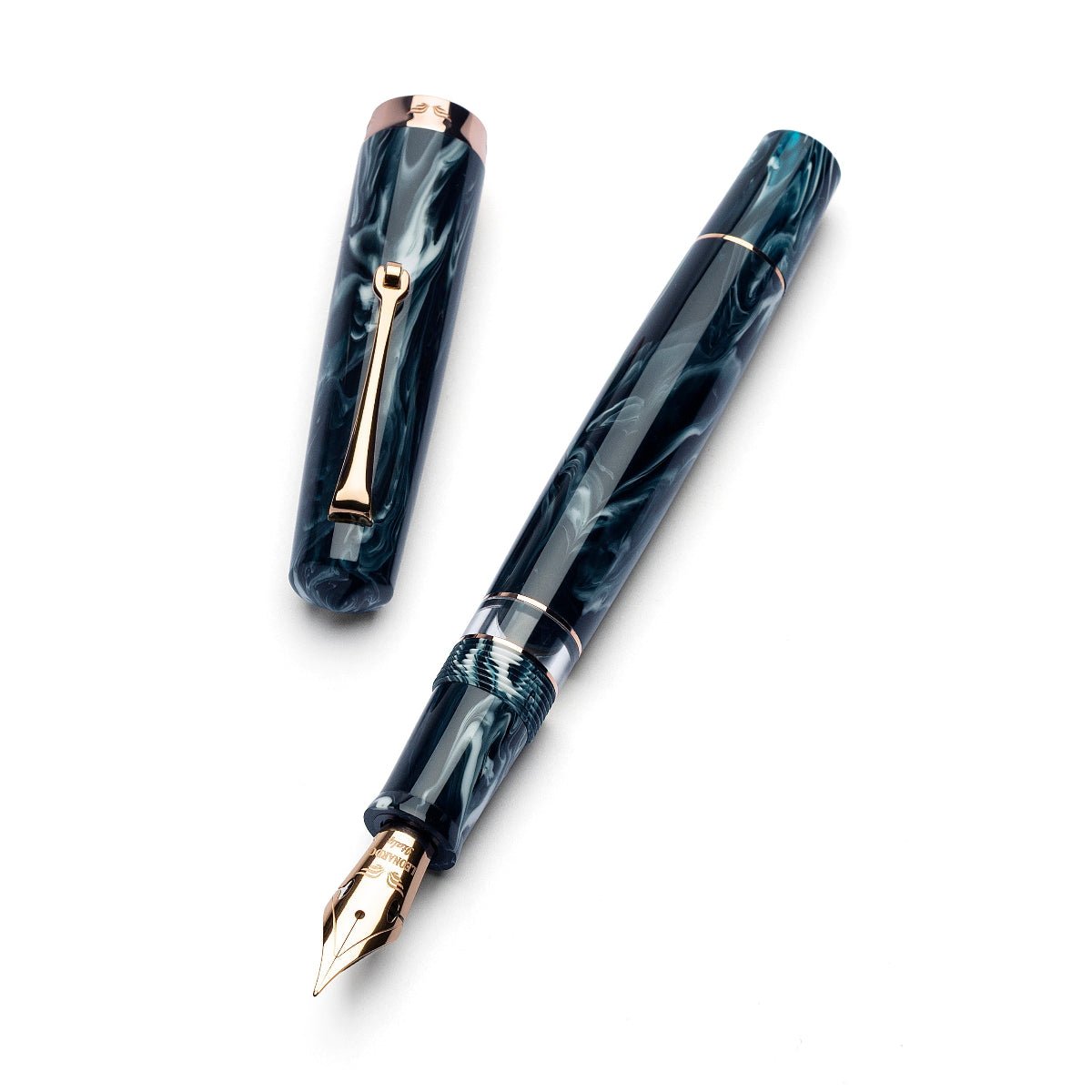 Leonardo Momento Magico Fountain Pen - 2026 Fantasie Arctic Blast - Rose Gold Trim - Pen Boutique Ltd