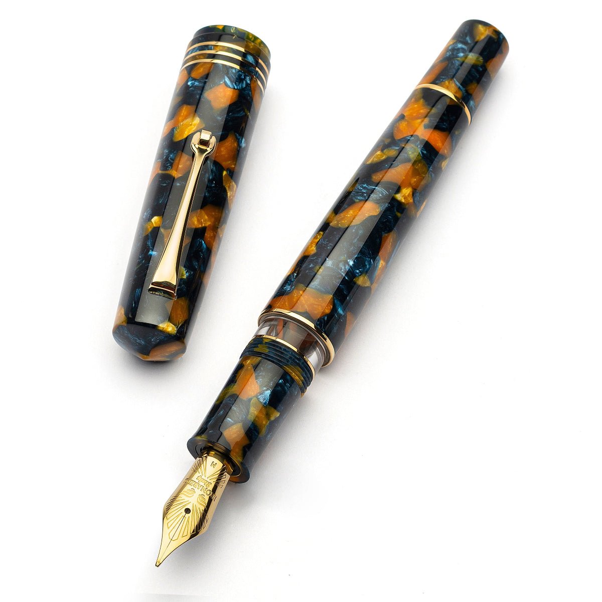 Leonardo Momento Zero Grande 2.0 Fountain Pen - Crepuscolo - Gold Trim - Pen Boutique Ltd