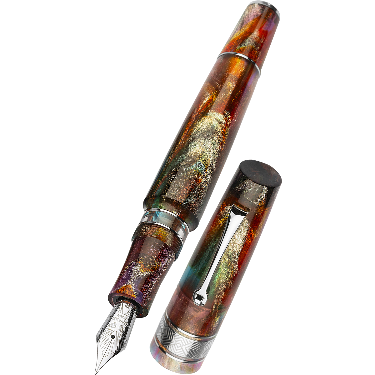 Leonardo Supernova Fountain Pen - Primary Manipulation 5 - Silver Trim (Limited Edition) - Pen Boutique Ltd